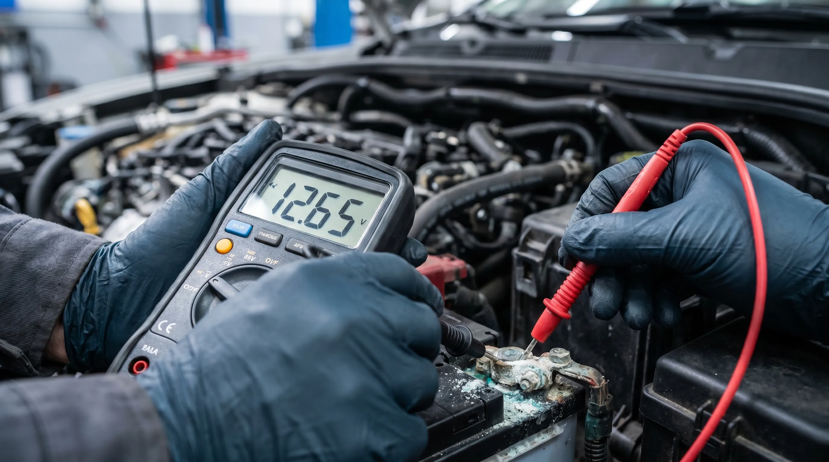 Mini akü voltaj ölçümü — multimetreyle akü kutup başında test