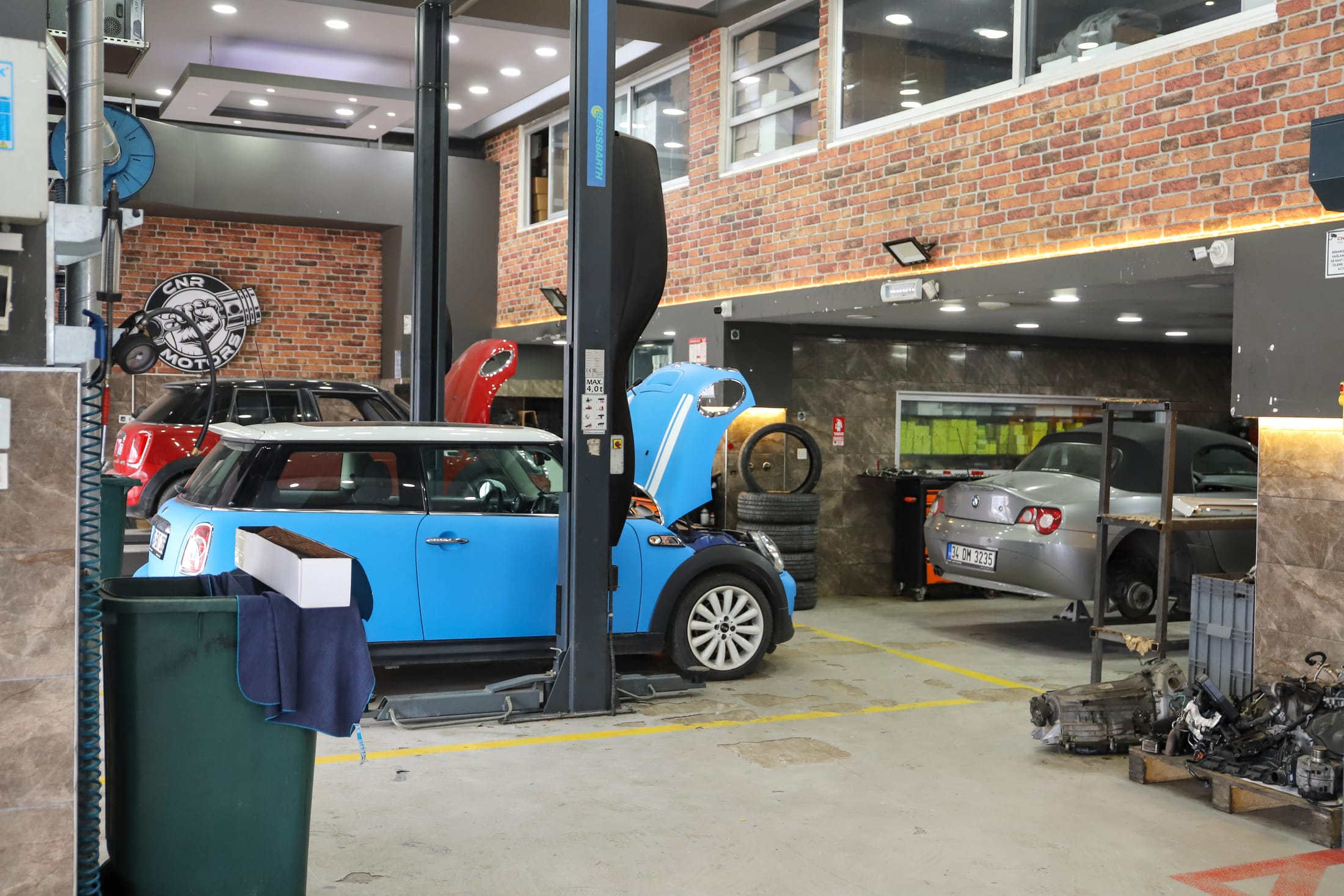 Maslak Mini servis atölyesinden genel görünüm